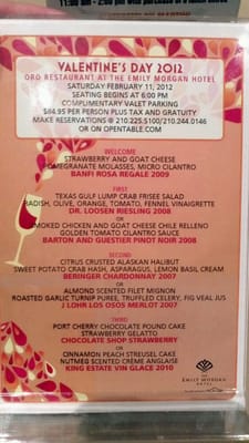Menu photo 5 Oro Restaurant and Bar San Antonio, TX Menu photo 5 Oro Restaurant and Bar San Antonio, TX