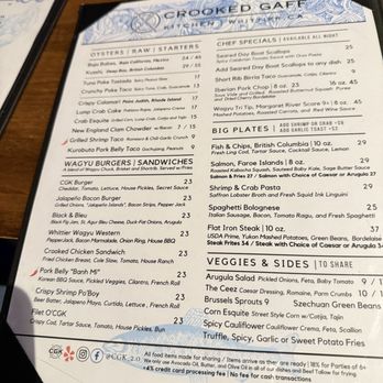 Crooked Gaff Kitchen - Menu 2026 - Seafood Near Me - Whittier, California Crooked Gaff Kitchen - Menu 2026 - Seafood Near Me - Whittier, California