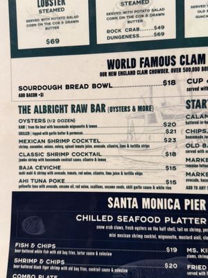Menu photo 2 The Albright Santa Monica, CA