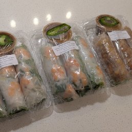 Shrimp Spring Rolls, House Tofu Spring Rolls