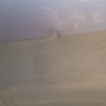 Dent Evo - Before pic...Ouch! right on the line. See after photo.   Perfection. - Mobile Dent Repair Near Me - Upland, California