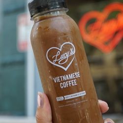 Lucy's Vietnamese Bushwick - Vietnamese Coffee made with Vietnamese coffee beans and condensed milk. Brewed and bottled in Brooklyn.