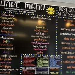 251 Nutrition - Shake Menu