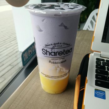 Sharetea - Taro ice blended bubble tea with pudding - Bubble Tea Near Me - Vancouver, British Columbia