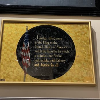 American Sign Museum - Pre-McCarthy era Pledge of Allegiance glass artwork. - Museums Near Me - Cincinnati, Ohio