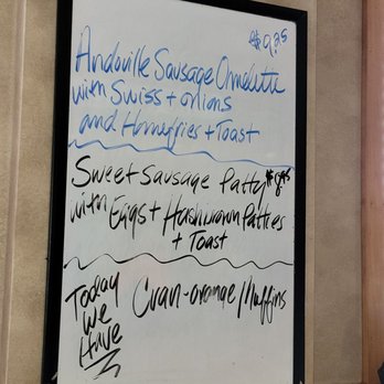 Daves Diner - a menu on a white board - Diners Near Me - Manlius, New York