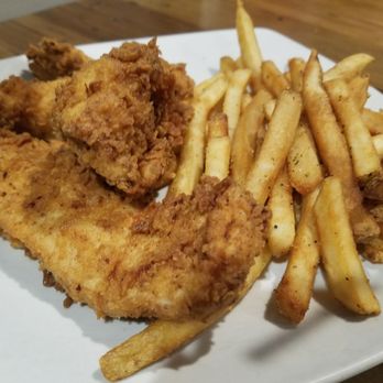 Hickok's Steakhouse - Chicken strips with fries - Steakhouses Near Me - Hays, Kansas Hickok's Steakhouse - Chicken strips with fries - Steakhouses Near Me - Hays, Kansas