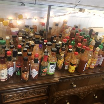 Nancy's Cafe - Table full of hot sauces! - Breakfast & Brunch Near Me - Auburn, California Nancy's Cafe - Table full of hot sauces! - Breakfast & Brunch Near Me - Auburn, California