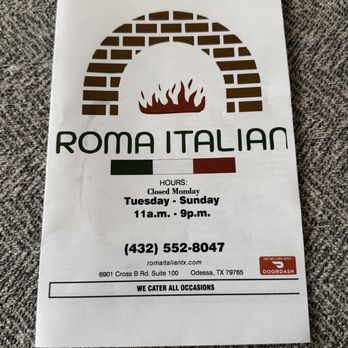 Roma Italian - Menu - Italian Near Me - Odessa, Texas Roma Italian - Menu - Italian Near Me - Odessa, Texas