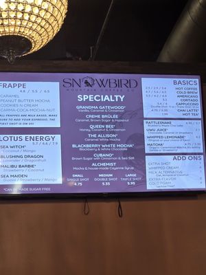 Menu photo 3 Snowbird Mountain Coffee Newport, TN Menu photo 3 Snowbird Mountain Coffee Newport, TN