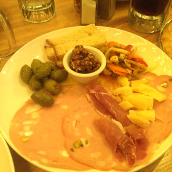 Gleason's - Charcuterie plate - olives, toasted walnuts, pickled veggies, parmesan, prosciutto, and... I'm not sure what the other meat was - Pizza Near Me - Peekskill, New York