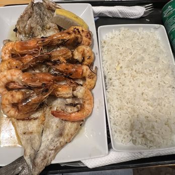 Time Out Market - Sea bass with shrimp and rice - Public Markets Near Me - Lisbon, 11 Time Out Market - Sea bass with shrimp and rice - Public Markets Near Me - Lisbon, 11