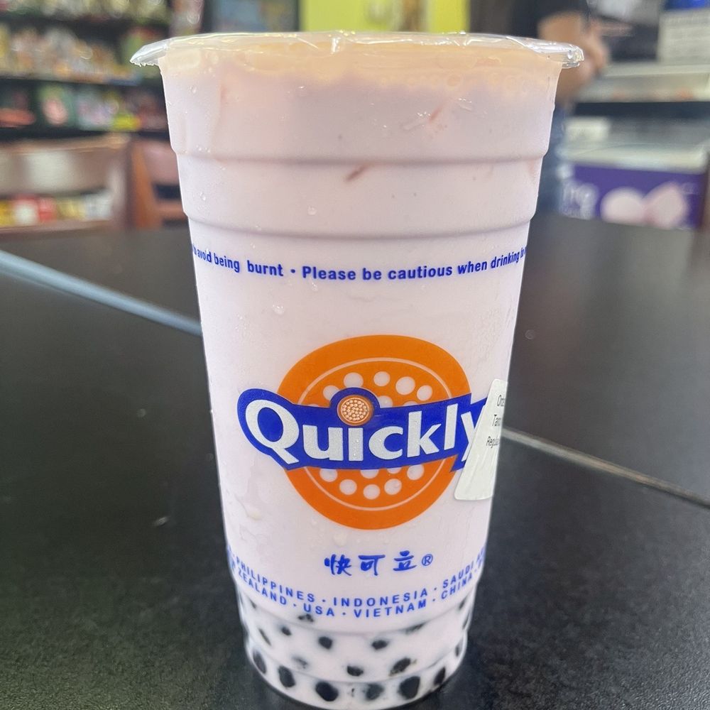 Quickly Asian Fusion Cafe - Taro Milk Tea ($4.39) - Taiwanese Near Me - D'Iberville, Mississippi Quickly Asian Fusion Cafe - Taro Milk Tea ($4.39) - Taiwanese Near Me - D'Iberville, Mississippi