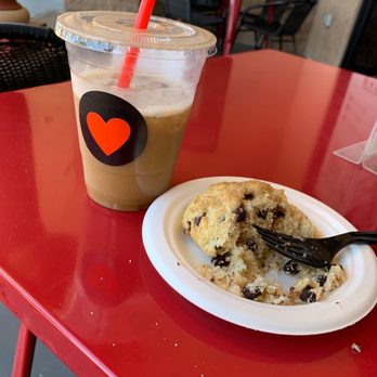 Kind Bean - nitro cold brew with vanilla and coconut milk & chocolate chip scone - Coffee & Tea Near Me - Chandler, Arizona