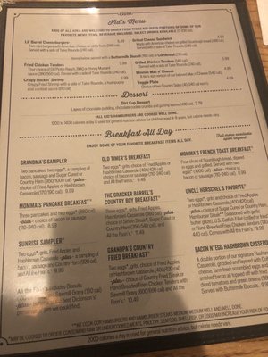 Menu photo 2 Cracker Barrel Old Country Store Birmingham, AL Menu photo 2 Cracker Barrel Old Country Store Birmingham, AL