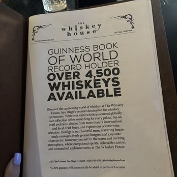 The Whiskey House - the 100 + pg whiskey bible - Whiskey Bars Near Me - San Diego, California The Whiskey House - the 100 + pg whiskey bible - Whiskey Bars Near Me - San Diego, California