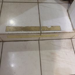 Trip hazard into bathroom Trip hazard into bathroom