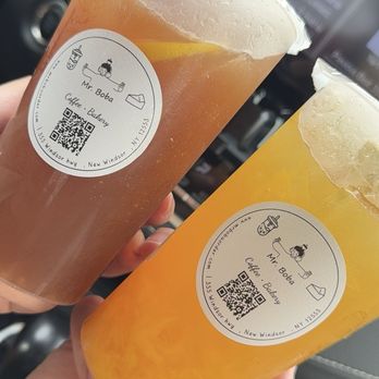 Mr Boba Kitchen - Mango Jasmine tea + lemon black tea - Patisserie/Cake Shop Near Me - New Windsor, New York
