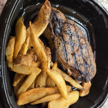 Texas Roadhouse - (To go order) 12 Oz. New York Strip (steak fries, side caesar salad) - Salad Near Me - Henderson, Nevada Texas Roadhouse - (To go order) 12 Oz. New York Strip (steak fries, side caesar salad) - Salad Near Me - Henderson, Nevada
