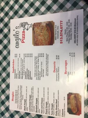 Menu photo 3 Angilo's Pizza Cincinnati, OH