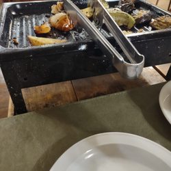 Doña María - The grill after most of the vegetables had been eaten
