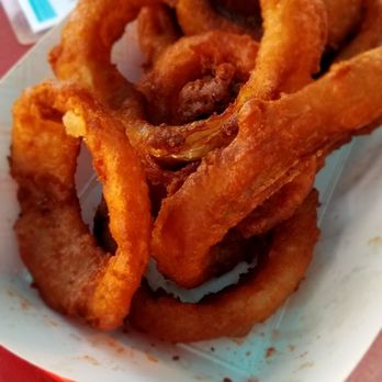 Claws - Onion Rings over fried and stuck together ..meh! - Seafood Near Me - West Sayville, New York