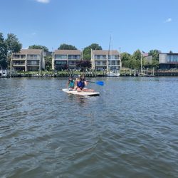 Annapolis Canoe And Kayak - Kids on the rental SUP.