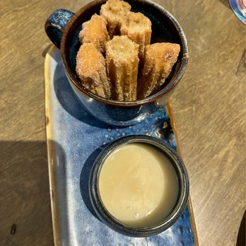 Pacha Nikkei - Churros with Dulce de Leche filling! - Peruvian Near Me - Houston, Texas Pacha Nikkei - Churros with Dulce de Leche filling! - Peruvian Near Me - Houston, Texas