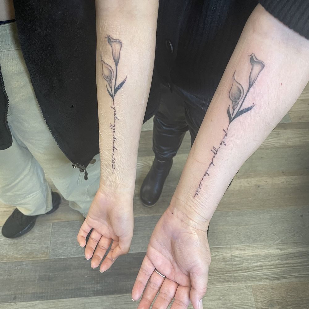 Matching tats. Matching tats.