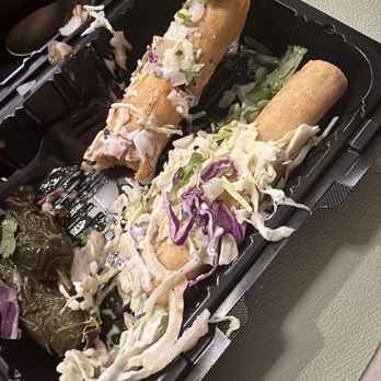 La Bufadora Baja Grill - Worst chicken rolled taquitos eveeeer!!!! I couldn't even finish it, it was so bad. The chicken was soooo mushy. - Seafood Near Me - Menifee, California