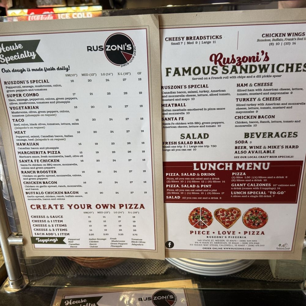 Ruszoni's Pizza Meridian - Menu - Pizza Near Me - Meridian, Idaho Ruszoni's Pizza Meridian - Menu - Pizza Near Me - Meridian, Idaho
