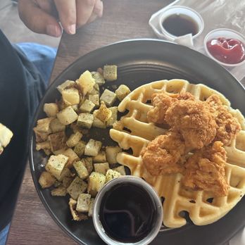 The Salted Goat - Hot Nashville chicken and waffles. - Gastropubs Near Me - DeBary, Florida