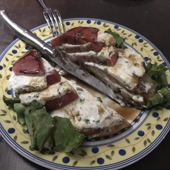 Rendezvous - Summer tomato salad, amazing cheese and balsamic vinegar. - French Near Me - Asheville, North Carolina