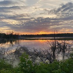 Two Lakes Supper Club - A beautiful sunset over the one of the two lakes.