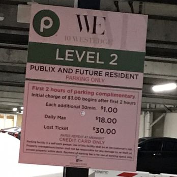 Publix - first 2 hours free but $3 if over 2 hours - Grocery Near Me - Charleston, South Carolina