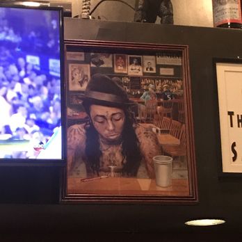 Runyon's - Lil Weezy painting by a regular above the bar - looks like a real photo to me so pretty damn good - American Near Me - Minneapolis, Minnesota Runyon's - Lil Weezy painting by a regular above the bar - looks like a real photo to me so pretty damn good - American Near Me - Minneapolis, Minnesota