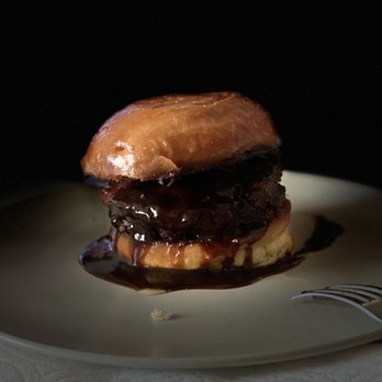Petit Trois - Big Mec Cheeseburger (no cheese on this one and I ate mines too quickly). I cooked this at home with their provided instructions. - French Near Me - Sherman Oaks, California