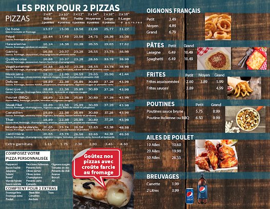 Toujours 2 Pour 1 Pizza