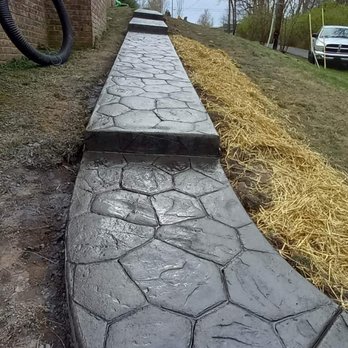 Superior Lawncare - Stamped concrete sidewalk complete. - Lawn Services Near Me Superior Lawncare - Stamped concrete sidewalk complete. - Lawn Services Near Me