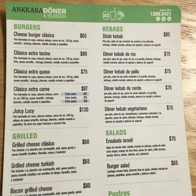 Menu photo 1 Ankara Döner & Burger Guadalajara, JAL