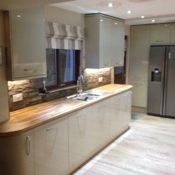 Glasgow Kitchen Fitters - Took a stud wall away to knock through to the small utility.
