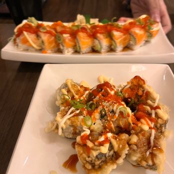 Tokie's - Ronnie's (back) and firecracker (front) rolls - Japanese Near Me - San Mateo, California Tokie's - Ronnie's (back) and firecracker (front) rolls - Japanese Near Me - San Mateo, California