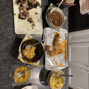 Yardie Ting - a table full of food - Caribbean Near Me - Portland, Maine