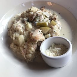 Chicken with white wine risotto