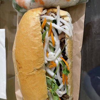 Banh Mi Station - Springroll and lemongrass grilled pork banhmi - Vietnamese Near Me - Denver, Colorado