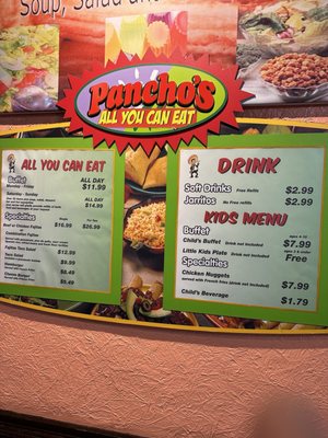 Menu photo 1 Pancho's Mexican Buffet Humble, TX