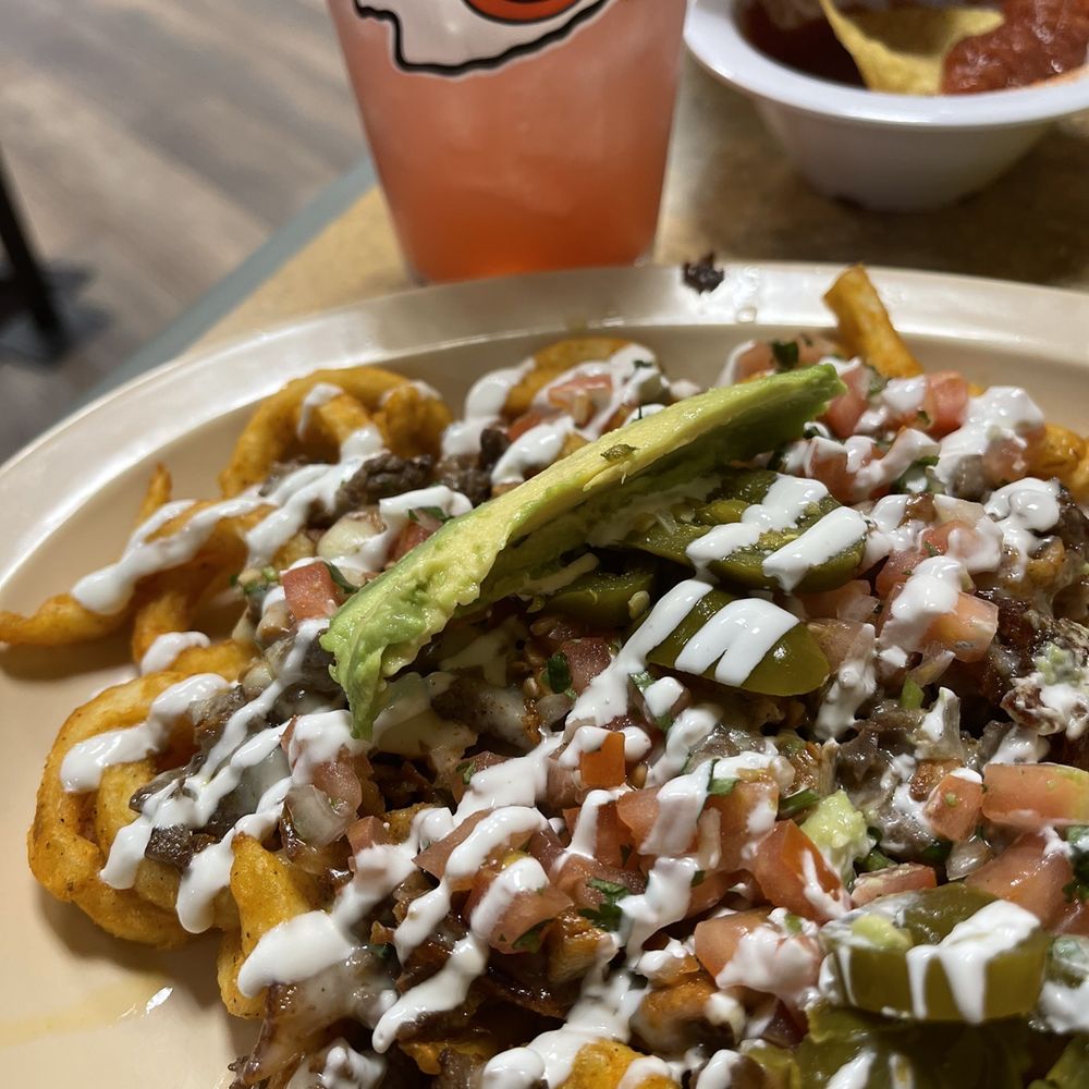 a plate of nachos