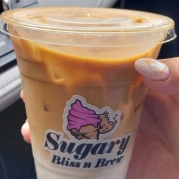 Sugary Bliss N Brew - Iced caramel macchiato - Coffee & Tea Near Me - Fort Worth, Texas Sugary Bliss N Brew - Iced caramel macchiato - Coffee & Tea Near Me - Fort Worth, Texas