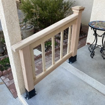 Handy Brad - Safety handrail added to porch for senior citizen. - Handyman Near Me Handy Brad - Safety handrail added to porch for senior citizen. - Handyman Near Me