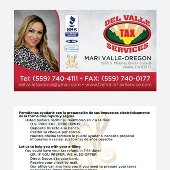 Del Valle Tax Service - Del Valle Tax Service - Tax Services Near Me - Visalia, California Del Valle Tax Service - Del Valle Tax Service - Tax Services Near Me - Visalia, California